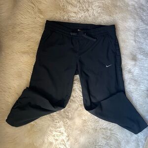 Vintage | rare Nike super low rise baggy capri / culotte black workout pants